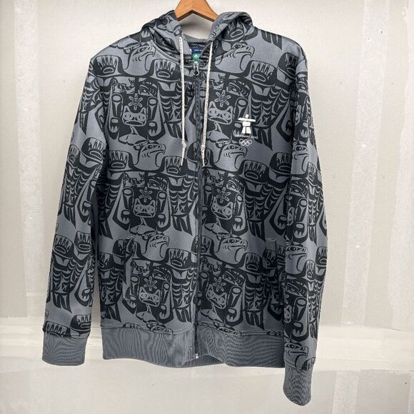 2010 Vancouver Winter Olympics Sunice Hoodie Jacket Medium Thunderbird Totem EUC - Picture 1 of 5